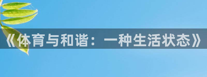 领航国际体育：《体育与和谐：一种生活状态》